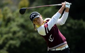 Lydia Ko tees off the second hole during the final round of the KIA Classic at the Park Hyatt Aviara Resort on March 27, 2016 in Carlsbad, California.