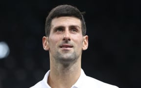 Novak Djokovic of Serbia during day 2 of the Rolex Paris Masters 2021, an ATP Masters 1000 tennis tournament on November 2, 2021 at Accor Arena in Paris, France