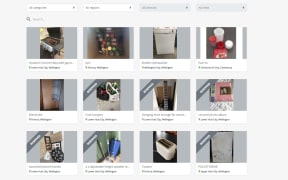 Free For All website showing items up for grabs and some already reserved.