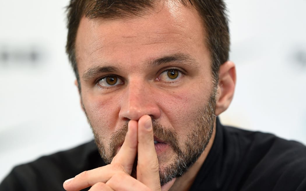 All Whites coach Anthony Hudson during a press conference ahead of the upcoming November internationals against China and Thailand. Auckland, New Zealand. Thursday 16 October 2014. Photo: Andrew Cornaga/www.photosport.co.nz