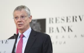 09062016 Photo: RNZ/Rebekah Parsons-King. Governor of the Reserve Bank of New Zealand, Graeme Wheeler delievers lastest OCR annoucement.