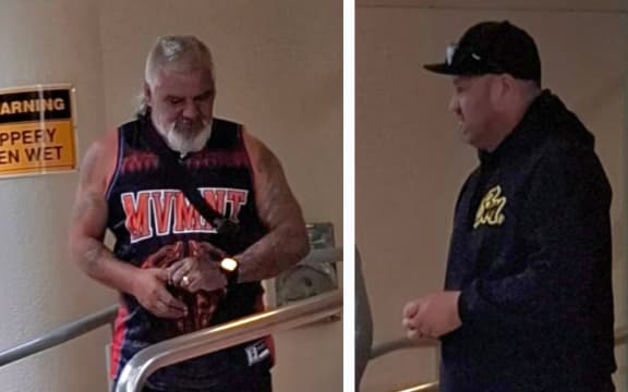 Greazy Dogs members Maurice Walker (left) and Jesse Fisher were fined for running an illegal raffle for a G-Rod motorcycle because they didn't have the necessary gambling licence.