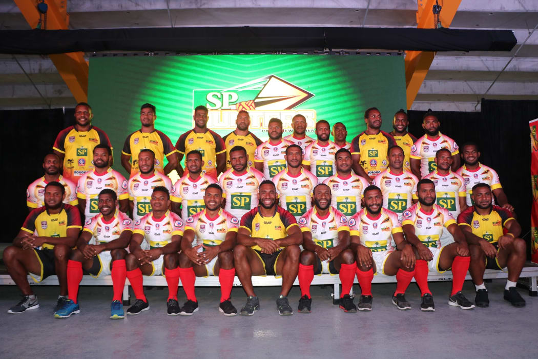The 2019 PNG Hunters squad.