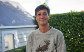 Marlon Williams poses after an interview with Saturday Morning's Mihi Forbes about his new album Te Whare Tīwekaweka.