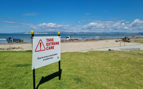 Slash clean-up is underway this morning at Waikanae, Gisborne's main beach, following Cyclone Gabrielle.