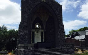 Christchurch Boys' High School's earthquke damaged war memorial.