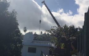 Satellite dish at Chinese consulate