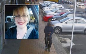 Lucy Knight (inset) and a CCTV image of a man police want to speak to.