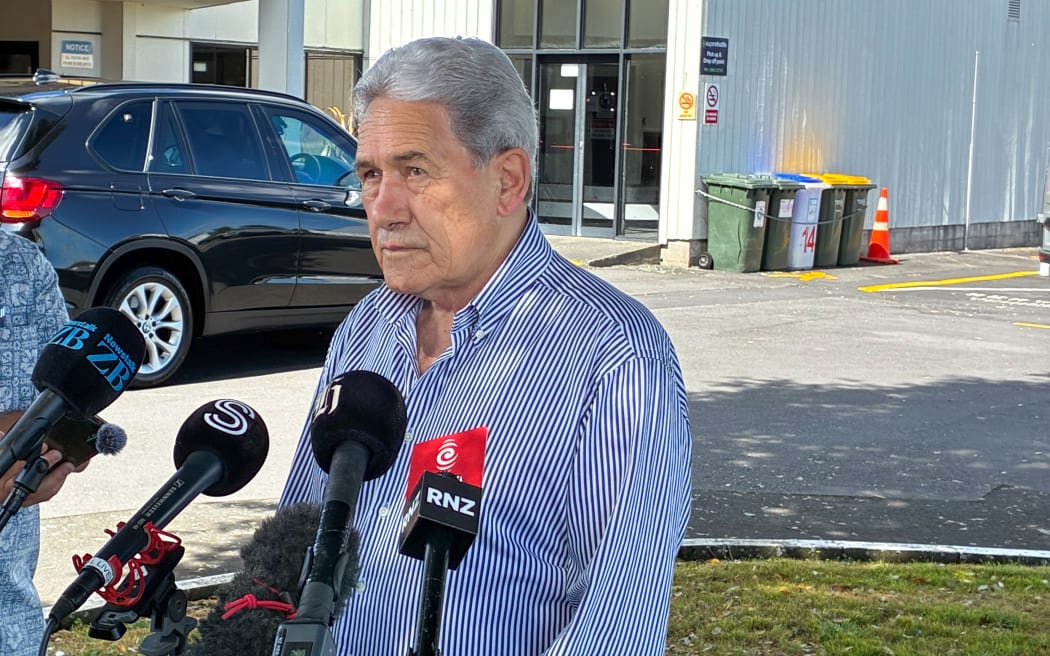 Foreign Minister Winston Peters at Whenuapai Airbase.