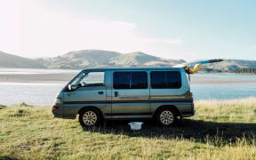 Freedom camping. Campervan.