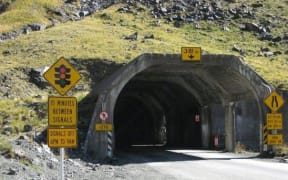The eastern entrance to the Homer Tunnel.
