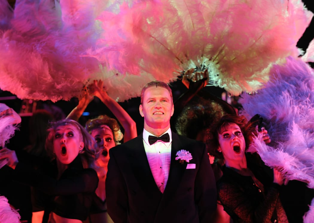 Craig McLachlan plays the part of Billy Flynn during the final rehearsal of the hit musical 'Chicago' in Sydney on May 14, 2009.
