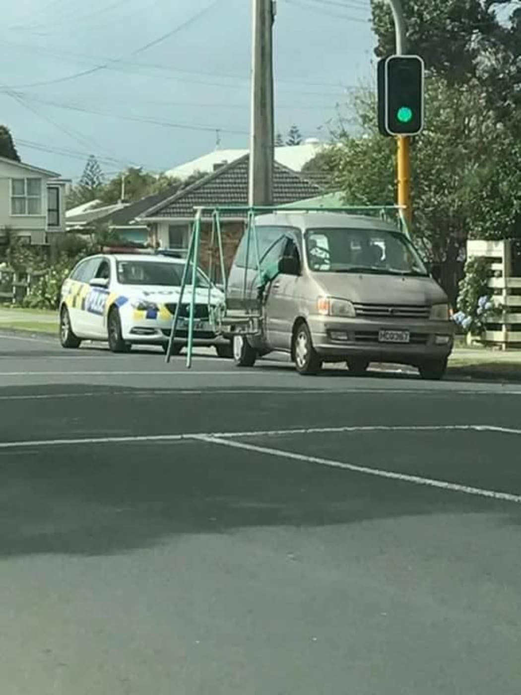 Police pulled over the van in Mangere East on Sunday.