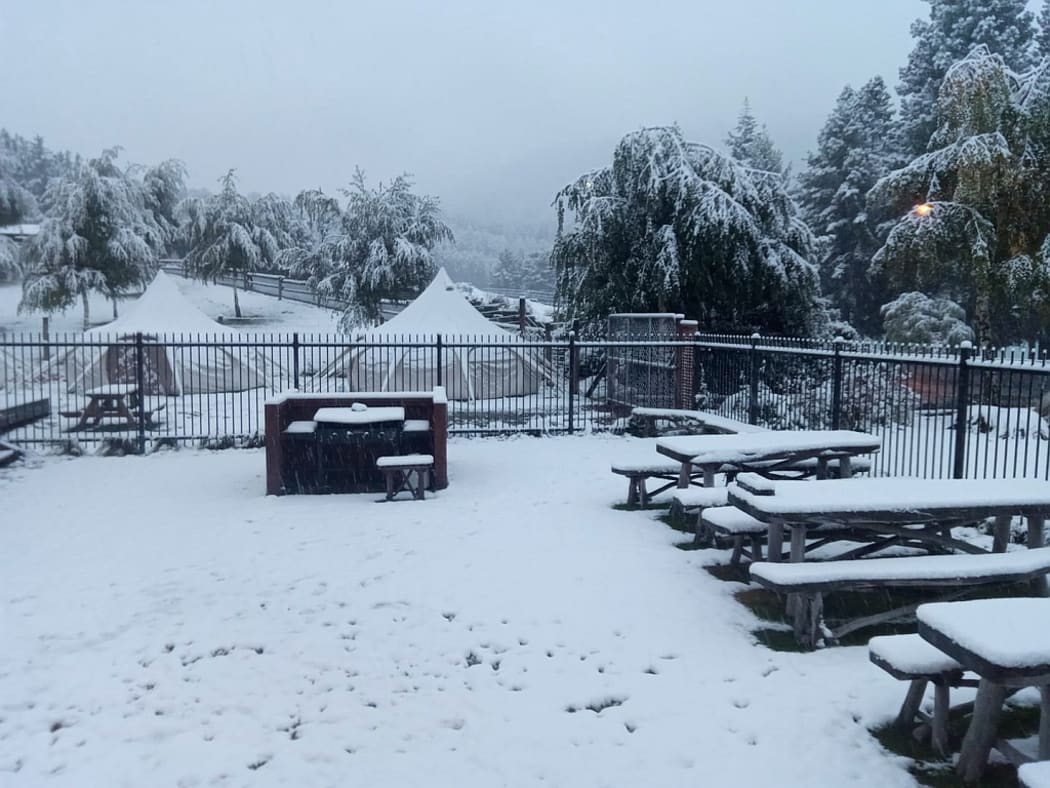 Snow in Tekapo.
