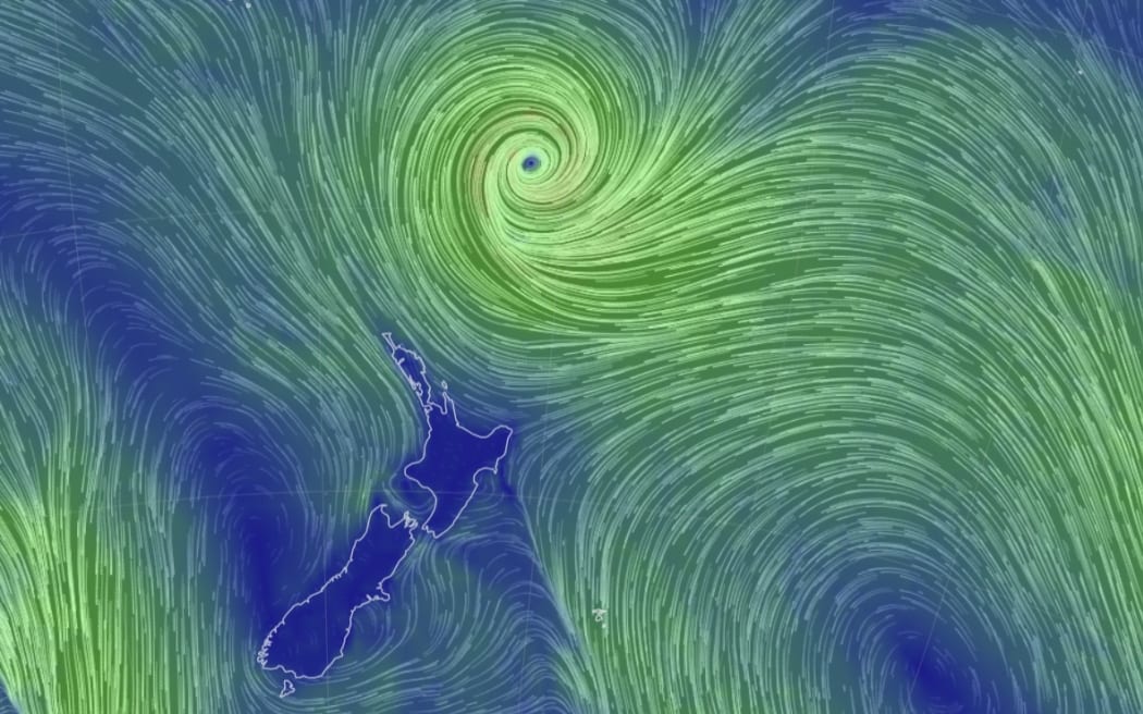 Cyclone Vaianu is forecast to reach NZ by Saturday. This Earth.Nullschool animated map shows current wind, weather, ocean, and pollution conditions, as forecast by supercomputers.