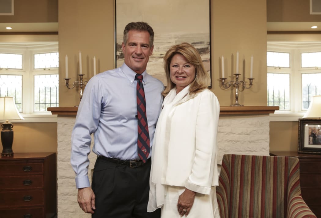 Scott Brown, US Ambassador to New Zealand and his wife Gail Huff at their Lower Hutt home.