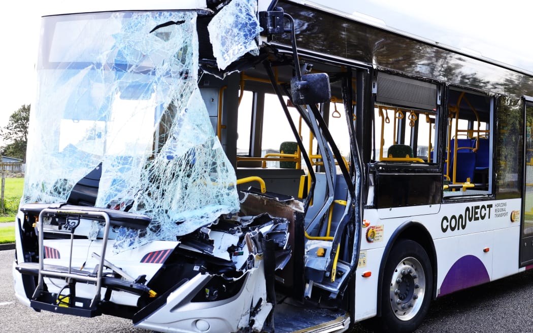 Bus crash in Palmerston North.