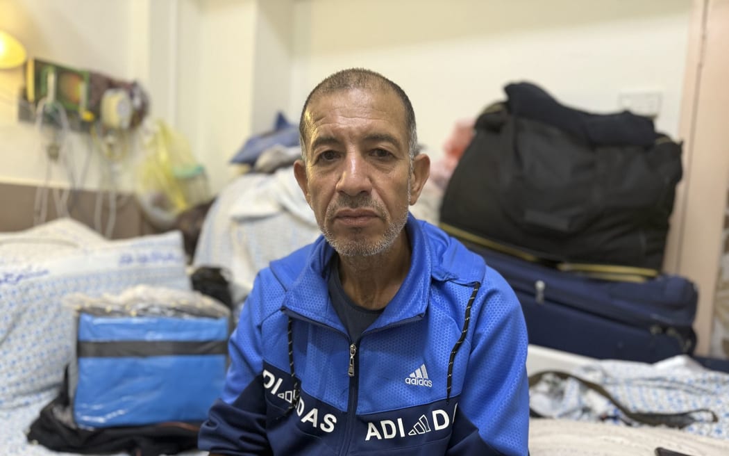 Nael Ezzeddine, who is from Jabalya in northern Gaza, is receiving treatment for a heart condition in Al Makassed hospital. “This is inhumane… they want to force us to leave," he told CNN.
Mandatory Credit:	Abeer Salman/CNN via CNN Newsource