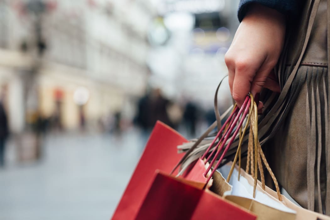 A woman shopping.