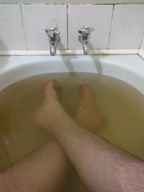 One resident posted this photo on Facebook on Tuesday, saying "this was my freshly drawn bath at 6pm last night".