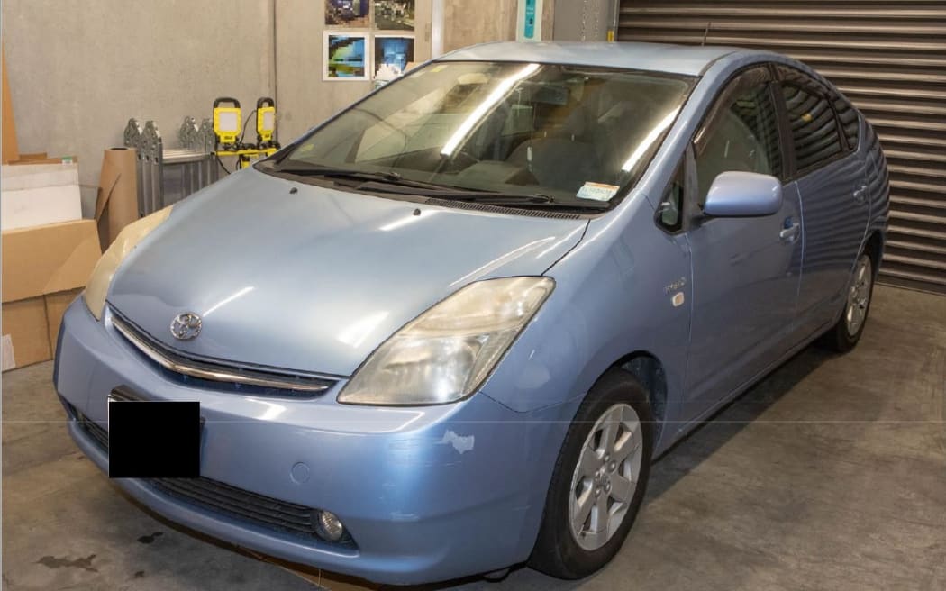 Police are seeking this blue Prius in the disappearance of Harley Shrimpton.
