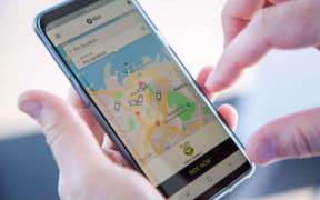 The app for the OLA ride sharing service.
