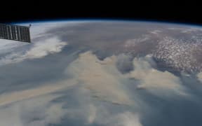 Bushfire smoke as seen from the International Space Station.
