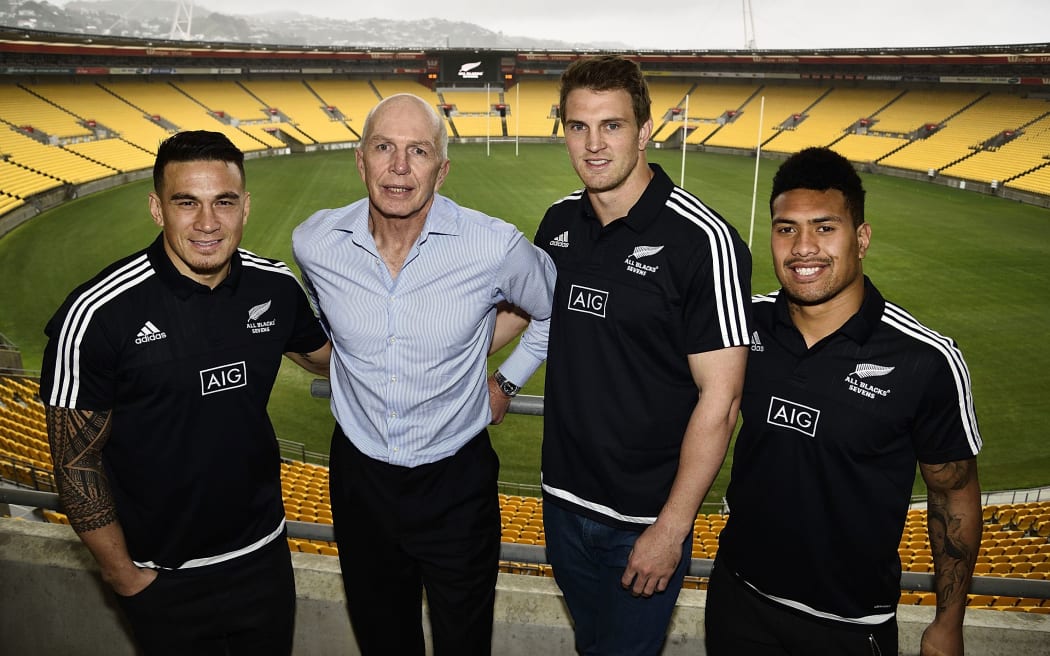 Sonny Bill Williams, Gordon Tietjens, Scott Curry and Ardie Savea