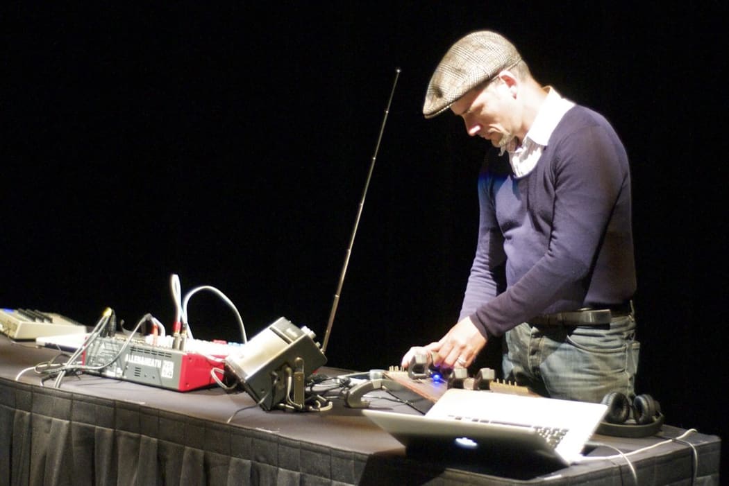 Stephan Mathieu performing at Modern Theatre, Boston, 2011