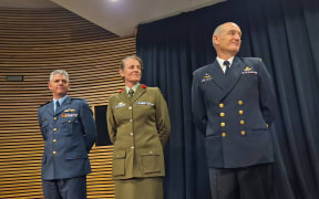Air Vice-Marshal Darryn 'Digby' Webb, Major General Rose King and Rear Admiral Garin Golding.