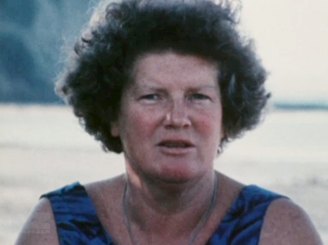 Screen shot of Janet Frame from 1975 television documentary
