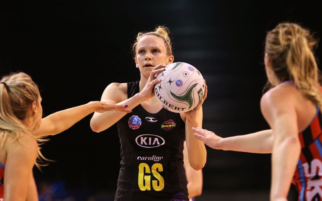 Magic shooter Jo Harten in action against the Tactix in 2014 Photo: Joseph Johnson/www.photosport.co.nz