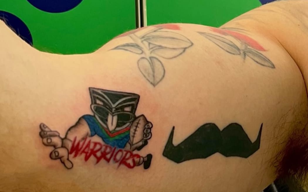 The tattoo Warriors fan Karl Tily got before the NRL finals