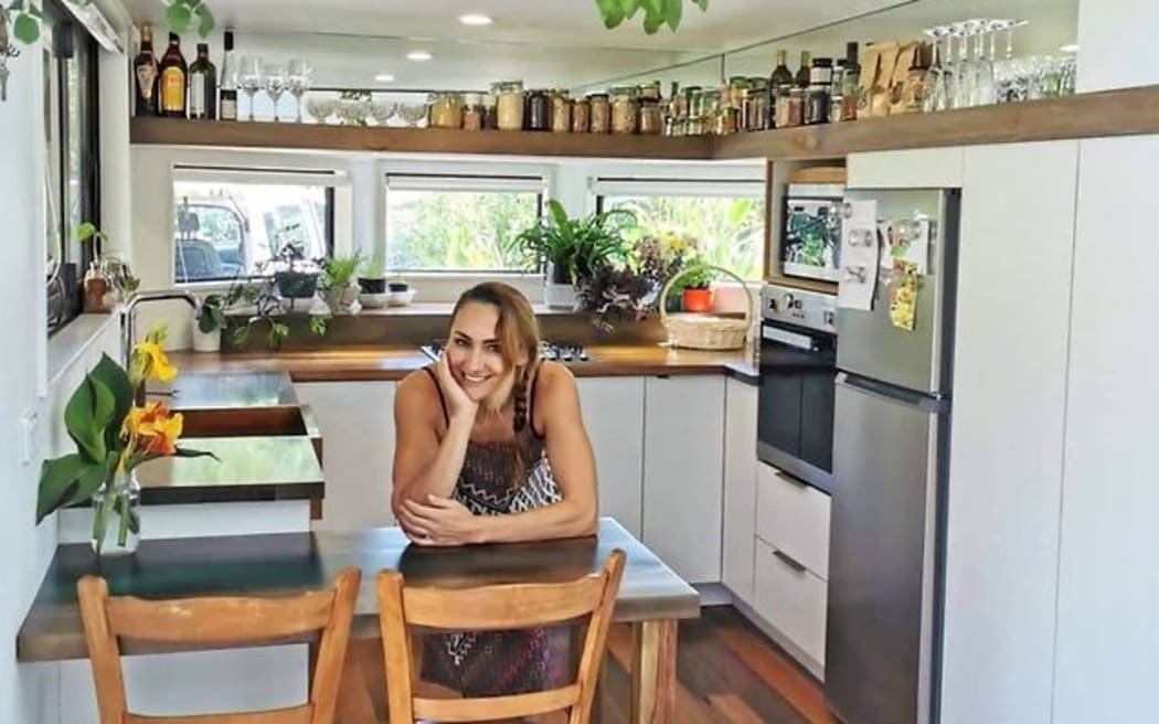 Muriwai resident Shaye Boddington owns a tiny home business and says it could be the answer to displaced residents following Cyclone Gabrielle.