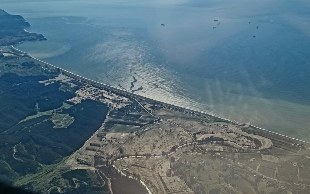 Aerial shots of Napier and surrounds, post-Cyclone Gabrielle
