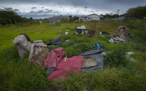 Items dumped in one of the Haukore Street sections.