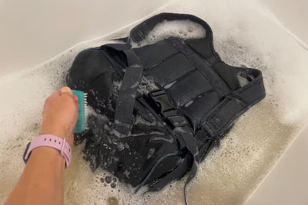 Dr Van Amber says hand washing is a good method for most types of bags and lunch boxes.