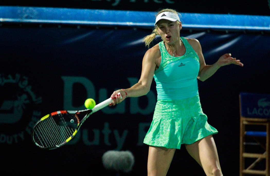 Caroline Wozniacki has been eliminated from the ASB Classic.