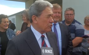 NZ First leader Winston Peters on the campaign trail in Whangamata.