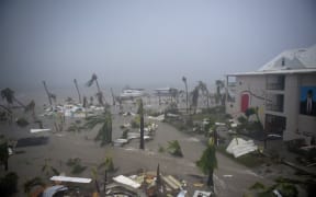 The Hotel Mercure in Marigot, near the Bay of Nettle, on French Saint Martin during the passage of Hurricane Irma.