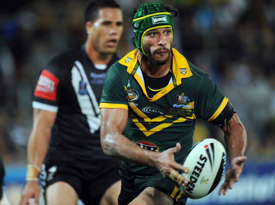 Johnathan Thurston in action for the Kangaroos