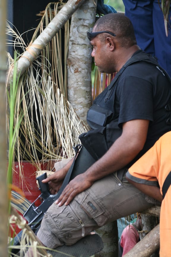 Personal security employees generally carry guns in Papua New Guinea.
