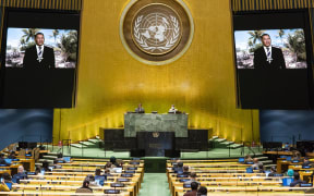 Kausea Natano, Prime Minister, Tuvalu, addresses the General Assembly 75th session: General Debate