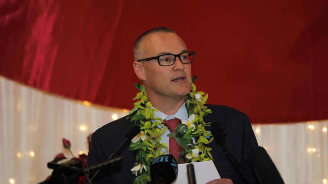 Health Minister David Clark making the announcement.