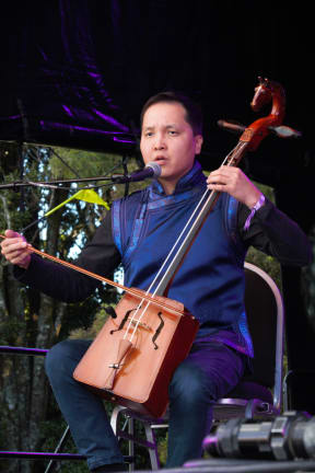 Mongolian-Australian band Equus performs on the second day of WOMAD in Taranaki, on 17 March, 2024.