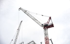 Cranes in Auckland's central city.