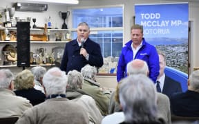 National Party police spokesman and former Rotorua cop Mark Mitchell with Rotorua MP Todd McClay.