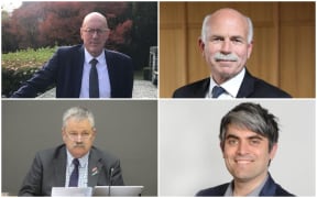 Queenstown Mayor Jim Boult (top left), Gore District Mayor Tracy Hicks (top right), Southland Mayor Gary Tong (bottom left) and Dunedin Mayor Aaron Hawkins (bottom right).