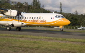 An Air Calédonie aircraft landing at Nouméa Magenta Airport in New Caledonia. 2007