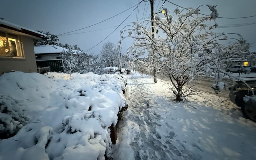 Armidale was blanketed in snow and residents are being told to remain near shelter on Sunday.